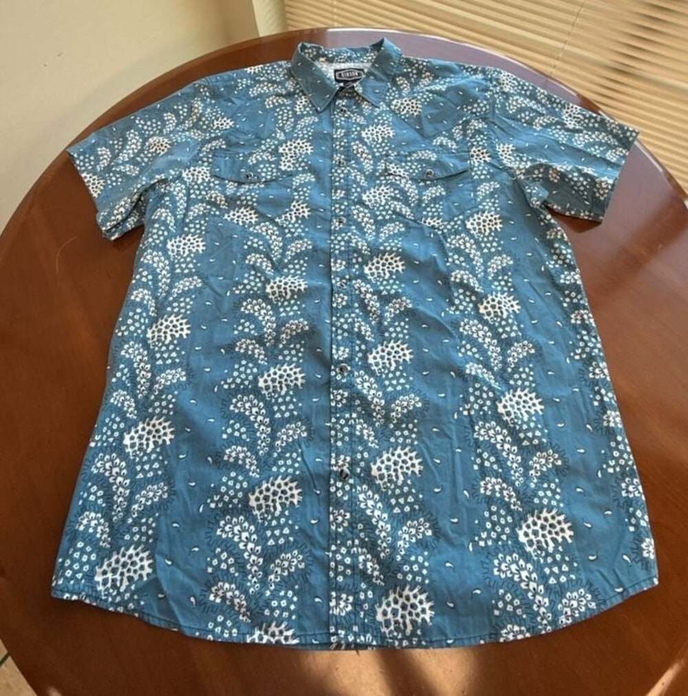 Gibson Trading Company Hayes Abstract Paisley Print Short Sleeve Snap Shirt